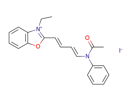 Molecular Structure of 5217-54-9 (2-[4-(acetylphenylamino)buta-1,3-dienyl]-3-ethylbenzoxazolium iodide)
