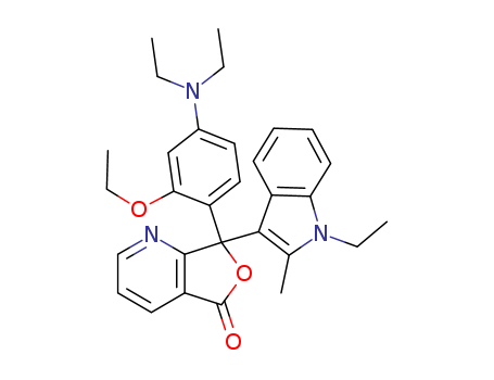 69898-40-4,7-[4-(diethylamino)-2-ethoxyphenyl]-7-(1-ethyl-2-methyl-1H-indol-3-yl)furo[3,4-b]pyridin-5(7H)-one,7-[4-(diethylamino)-2-ethoxyphenyl]-7-(1-ethyl-2-methyl-1H-indol-3-yl)furo[3,4-b]pyridin-5(7H)-one;3-(1-Ethyl-2-methylindol-3-yl)-3-(2-ethoxy-4-N,N-diethylaminophenyl)-4-aza-1(3H)-isobenzofuranone;3-(4-Diethylamino-2-ethoxyphenyl)-3-(1-ethyl-2-methylindol-3-yl)-4-azaphtha