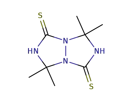 Molecular Structure of 16085-51-1 (1H,5H-[1,2,4]Triazolo[1,2-a][1,2,4]triazole-1,5-dithione,
tetrahydro-3,3,7,7-tetramethyl-)