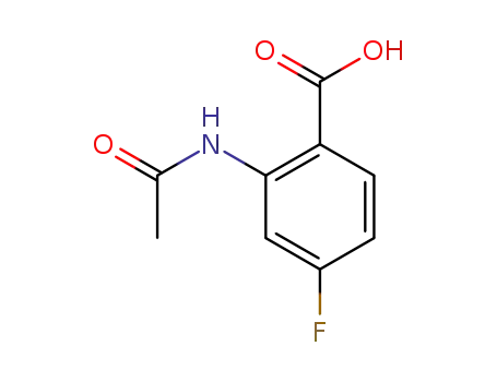 Molecular Structure of 394-27-4 (2-ACETAMIDO-4-FLUOROBENZOIC ACID)