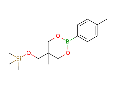 Molecular Structure of 1352708-10-1 (trimethyl((5-methyl-2-(p-tolyl)-1,3,2-dioxaborinan-5-yl)methoxy)silane)