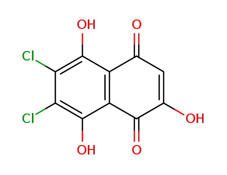Molecular Structure of 158526-26-2 (6,7-dichloro-2,5,8-trihydroxy-1,4-naphthoquinone)