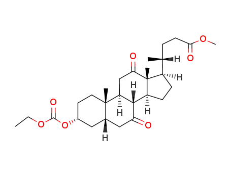 Molecular Structure of 21059-42-7 (methyl 3alpha-[(ethoxycarbonyl)oxy]-7,12-dioxo-5beta-cholan-24-oate)