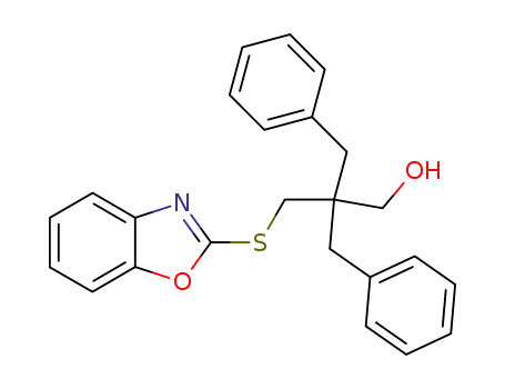 Molecular Structure of 200635-82-1 (2-(Benzooxazol-2-ylsulfanylmethyl)-2-benzyl-3-phenyl-propan-1-ol)