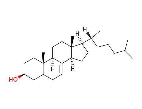Molecular Structure of 6036-58-4 (Cholest-7-en-3β-ol)