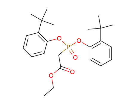 Molecular Structure of 851348-65-7 (Acetic acid, [bis[2-(1,1-dimethylethyl)phenoxy]phosphinyl]-, ethyl ester)