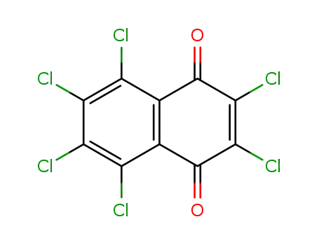 Molecular Structure of 58852-12-3 (hexachloronaphthoquinone-(1,4))