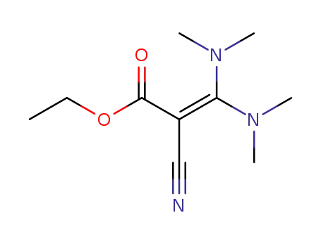 Molecular Structure of 72834-60-7 (2-Cyan-3,3-bis-(dimethylamino)-acrylsaeure-ethylester)