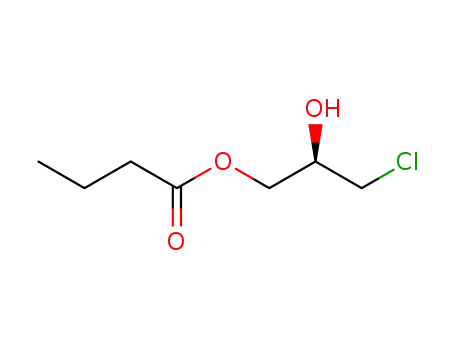 Molecular Structure of 890051-57-7 (butyric acid-3-chloro-(R)-2-hydroxy-propyl ester)