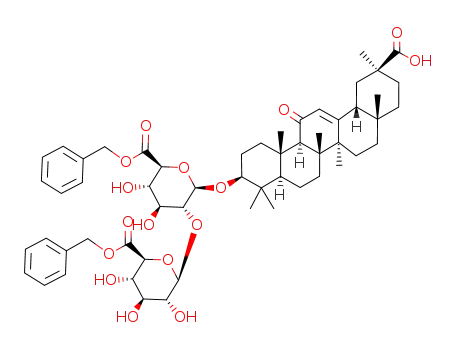 Molecular Structure of 87918-97-6 (6',6''-dibenzyl-18β-glycyrrhizin)