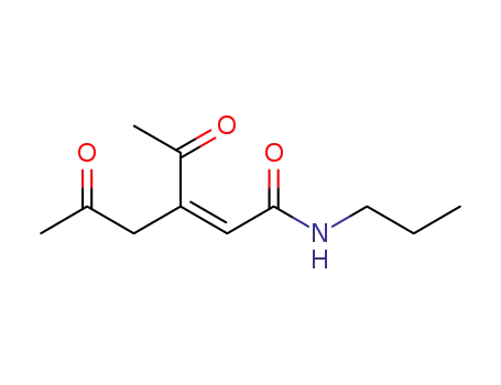 Molecular Structure of 1242516-61-5 ((Z)-3-acetyl-5-oxo-N-propylhex-2-enamide)