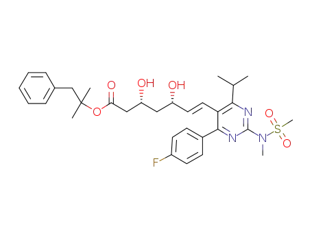 Molecular Structure of 925705-14-2 (rosuvastatin α,α-dimethylphenethyl ester)