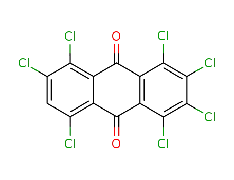 Molecular Structure of 26529-50-0 (1,2,3,4,5,6,8-heptachloro-anthraquinone)
