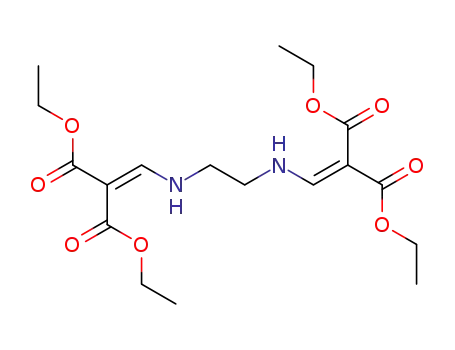 Molecular Structure of 14452-46-1 (Propanedioic acid, 2,2'-[1,2-ethanediylbis(iminomethylidyne)]bis-,
tetraethyl ester)