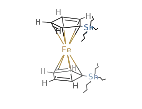 Molecular Structure of 12291-11-1 (iron(2+) dicyclopenta-2,4-dienide - tributylstannanyl (1:2))