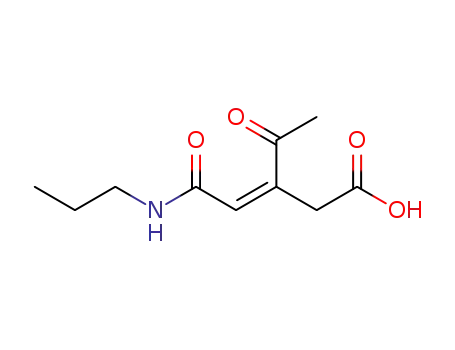 Molecular Structure of 1242516-60-4 ((Z)-3-((propylcarbamoyl)-methylene)-4-oxopentanoic acid)