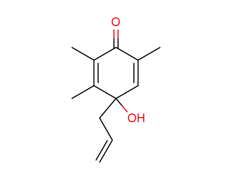 Molecular Structure of 74794-07-3 (1-allyl-1-hydroxy-2,3,5-trimethylcyclohexa-2,4-dien-4-one)