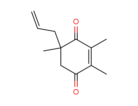 Molecular Structure of 74785-14-1 (5-allyl-2,3,5-trimethylcyclohex-2-ene-1,4-dione)