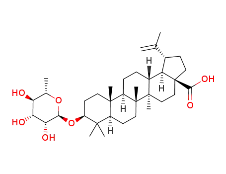 Molecular Structure of 75365-42-3 (α-L-rhamnopyranosyl-3β-hydroxy-lup-20(29)-en-28-oic acid)
