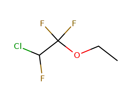Molecular Structure of 310-71-4 (2-Chloro-1,1,2-trifluoroethyl ethyl ether)