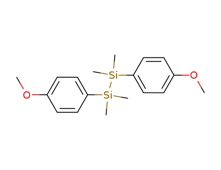 Molecular Structure of 6009-50-3 (Bis(4-methoxyphenyl)-1,1,2,2-tetramethyldisilane, 97%)