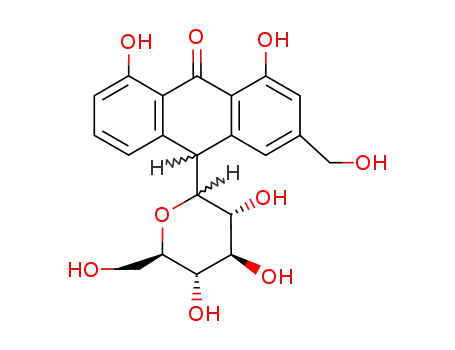 1,8-dihydroxy-3-(hydroxymethyl)-10-[(3R,4S,5S,6R)-3,4,5-trihydroxy-6-(hydroxymethyl)oxan-2-yl]-10H-anthracen-9-one