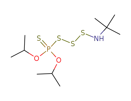 Molecular Structure of 76289-06-0 (diisopropoxyphosphinothionyl tert-butylamino trisulfide)
