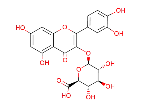 Molecular Structure of 22688-79-5 (QUERCETIN-3-O-GLUCURONIDE)