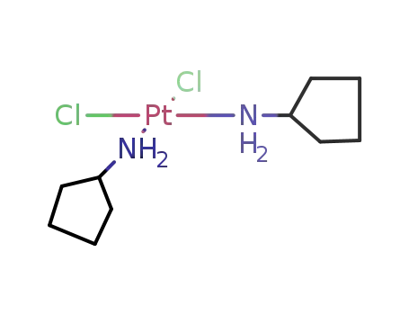 Molecular Structure of 38780-36-8 (dichlorobis(cyclopentylamine)platinum)