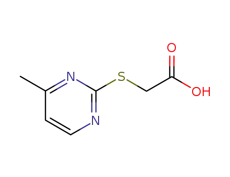 Molecular Structure of 46118-95-0 (2-(CARBOXYMETHYLTHIO)-4-METHYLPYRIMIDINE)