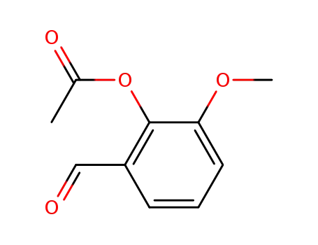 Molecular Structure of 7150-01-8 (2-ACETOXY-3-METHOXYBENZALDEHYDE  97)