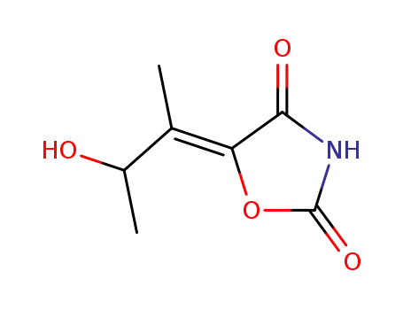 Molecular Structure of 142484-27-3 (5-(2-hydroxy-1-methylpropylidene)-2,4-oxazolidinedione)