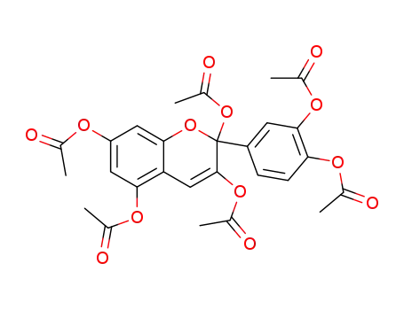 Molecular Structure of 96069-12-4 (2,3,5,7-tetraacetoxy-2-(3,4-diacetoxy-phenyl)-2<i>H</i>-chromene)
