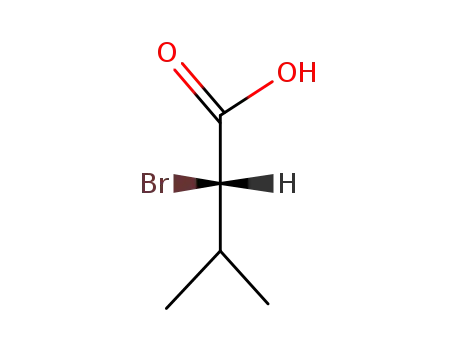 Molecular Structure of 26782-75-2 ((S)-(-)-2-Bromo-3-methylbutyric acid)