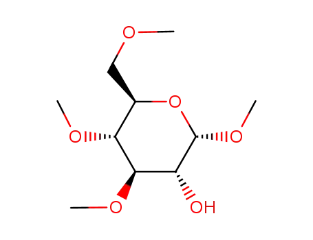 Molecular Structure of 13479-66-8 (alpha-d-Glucopyranoside, methyl 3,4,6-tri-O-methyl-)