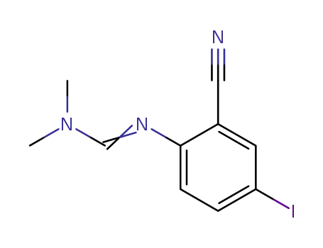 Molecular Structure of 903597-10-4 (N’-(2-cyano-4-iodophenyl)-N,N-dimethyl formamidine)