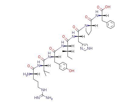 Molecular Structure of 13602-53-4 (ANGIOTENSIN III, HUMAN)