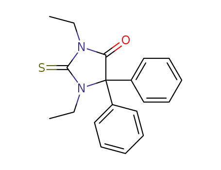 Molecular Structure of 1350618-34-6 (1,3-diethyl-5,5-diphenyl-2-thioxoimidazolidin-4-one)