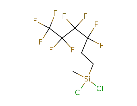 Molecular Structure of 38436-16-7 ((1H,1H,2H,2H-PERFLUORO-N-HEXYL)METHYLDICHLORO-SILANE)