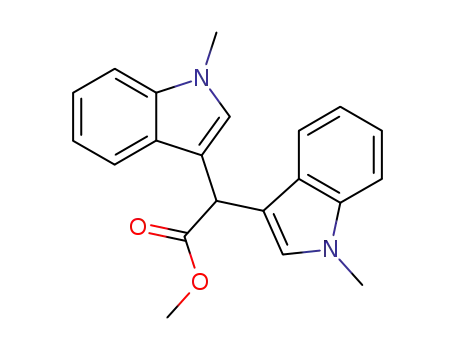 Molecular Structure of 138197-76-9 (methyl 2,2-bis(1-methyl-1H-indol-3-yl)acetate)