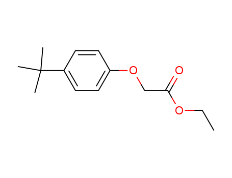 3344-19-2,ethyl [4-(1,1-dimethylethyl)phenoxy]acetate,Aceticacid, (p-tert-butylphenoxy)-, ethyl ester (7CI,8CI); Acetic acid,[4-(1,1-dimethylethyl)phenoxy]-, ethyl ester (9CI); Ethyl(4-tert-butylphenoxy)acetate