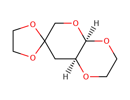 Molecular Structure of 127817-98-5 (2,3,8,8a-Tetrahydro-cis-4aH-pyrano<2,3-b>-<1,4>dioxin-7(6H)-on-ethylenacetal)