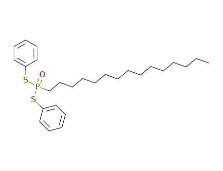 Molecular Structure of 110907-28-3 (Pentadecyl-phosphonodithioic acid S,S-diphenyl ester)