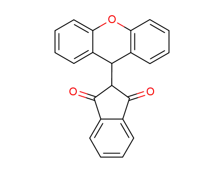 Molecular Structure of 87688-44-6 (2-(9-xanthyl)indane-1,3-dione)