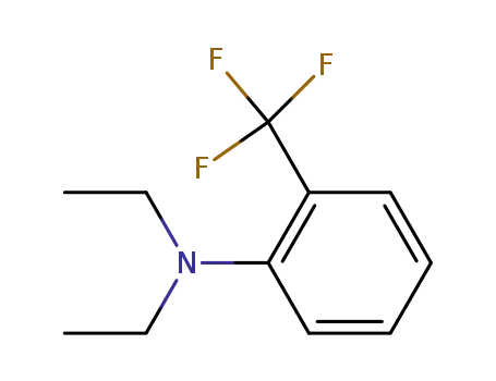 Molecular Structure of 106877-26-3 (N,N-diethyl-2-(trifluoromethyl)aniline)