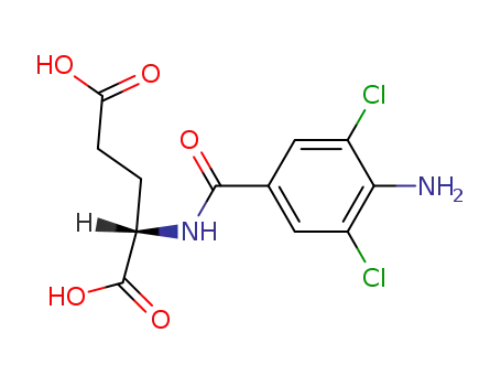 Molecular Structure of 881180-72-9 (<i>N</i>-(3.5-dichloro-4-amino-benzoyl)-L-glutamic acid)