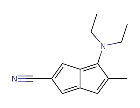 Molecular Structure of 83026-64-6 (4-(N,N-Diethylamino)-5-methyl-2-pentalendcarbonitril)