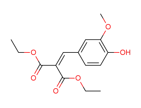 Molecular Structure of 24331-83-7 (diethyl (4-hydroxy-3-methoxybenzylidene)propanedioate)