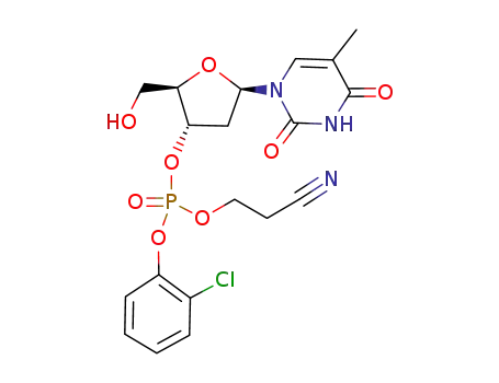 3'-Thymidylicacid, 2-chlorophenyl 2-cyanoethyl ester (9CI)
