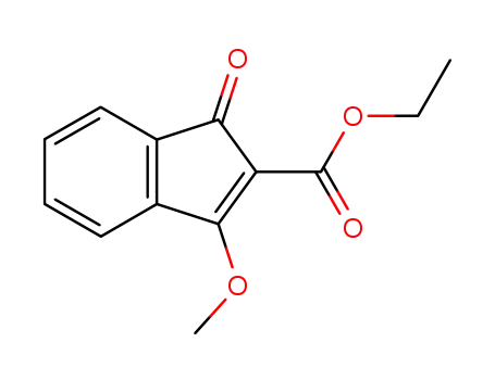 Molecular Structure of 87768-18-1 (3-methoxy-1-oxo-indene-2-carboxylic acid ethyl ester)